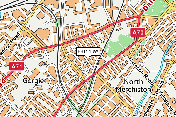 EH11 1UW map - OS VectorMap District (Ordnance Survey)