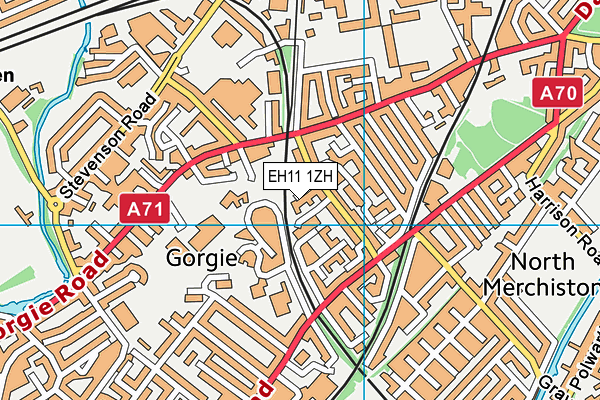 EH11 1ZH map - OS VectorMap District (Ordnance Survey)