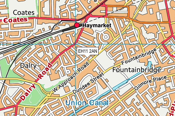 EH11 2AN map - OS VectorMap District (Ordnance Survey)