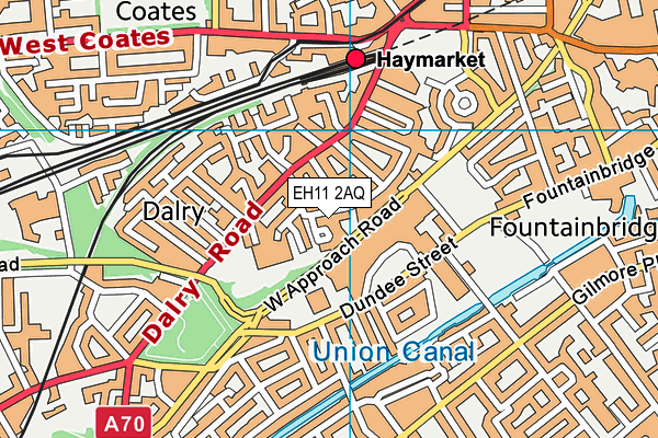 EH11 2AQ map - OS VectorMap District (Ordnance Survey)