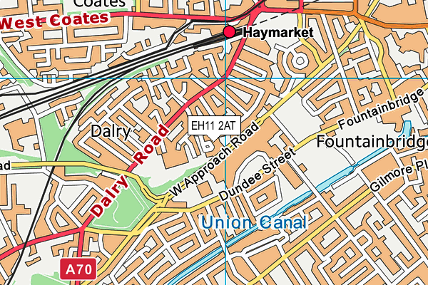 EH11 2AT map - OS VectorMap District (Ordnance Survey)