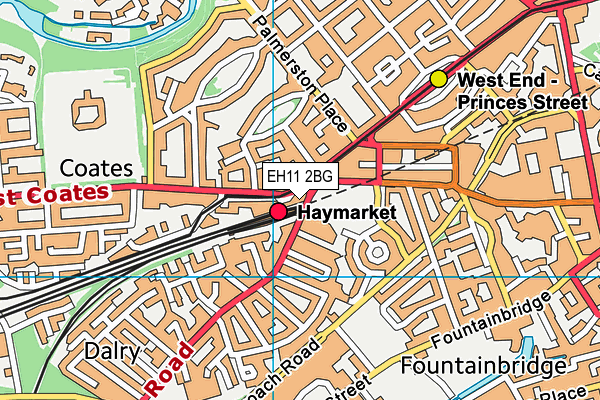 EH11 2BG map - OS VectorMap District (Ordnance Survey)