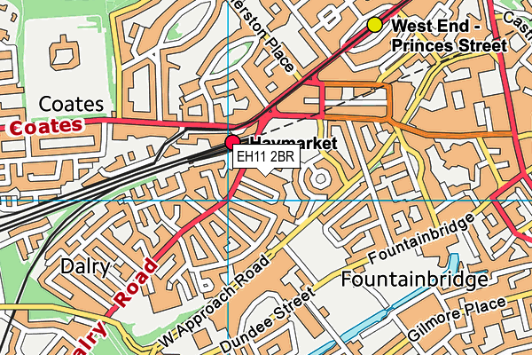 EH11 2BR map - OS VectorMap District (Ordnance Survey)