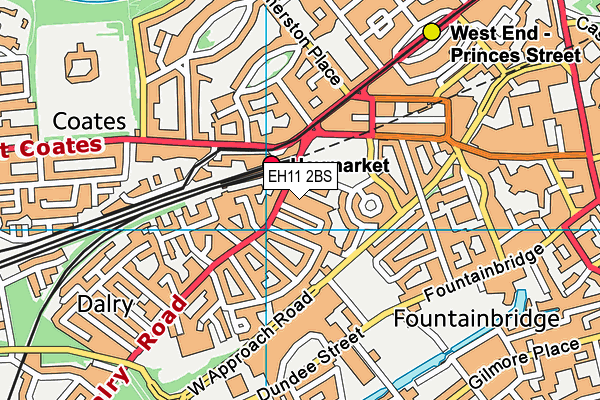 EH11 2BS map - OS VectorMap District (Ordnance Survey)
