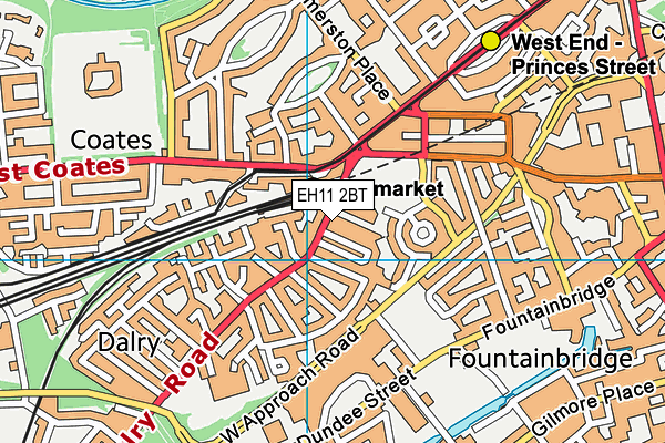 EH11 2BT map - OS VectorMap District (Ordnance Survey)