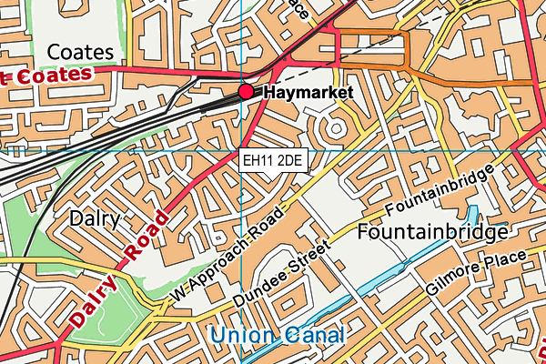 EH11 2DE map - OS VectorMap District (Ordnance Survey)
