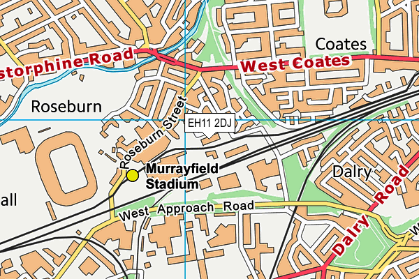 EH11 2DJ map - OS VectorMap District (Ordnance Survey)