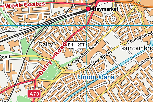 EH11 2DT map - OS VectorMap District (Ordnance Survey)