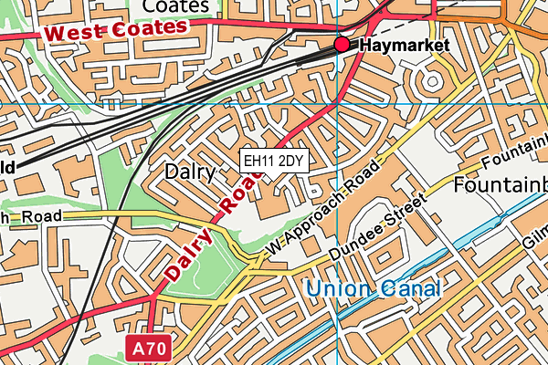 EH11 2DY map - OS VectorMap District (Ordnance Survey)