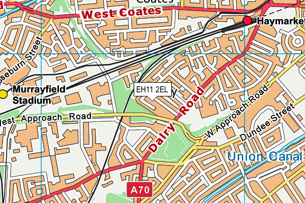 EH11 2EL map - OS VectorMap District (Ordnance Survey)