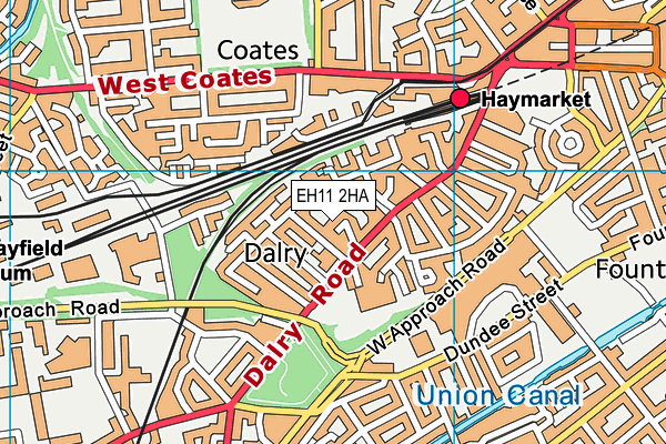 EH11 2HA map - OS VectorMap District (Ordnance Survey)