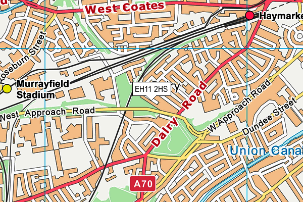 EH11 2HS map - OS VectorMap District (Ordnance Survey)