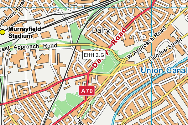 EH11 2JG map - OS VectorMap District (Ordnance Survey)