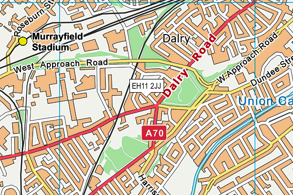 EH11 2JJ map - OS VectorMap District (Ordnance Survey)