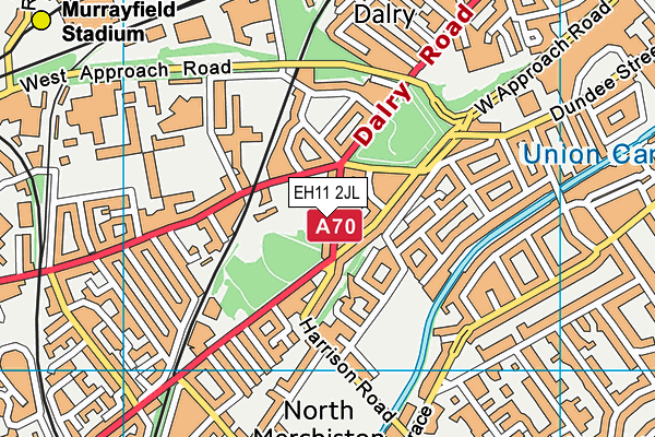 EH11 2JL map - OS VectorMap District (Ordnance Survey)