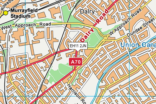 EH11 2JN map - OS VectorMap District (Ordnance Survey)