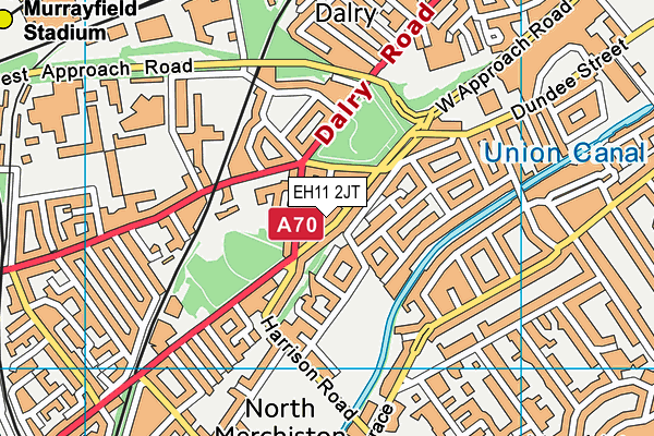 EH11 2JT map - OS VectorMap District (Ordnance Survey)