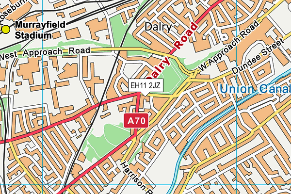 EH11 2JZ map - OS VectorMap District (Ordnance Survey)