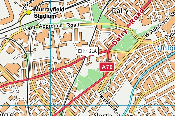 EH11 2LA map - OS VectorMap District (Ordnance Survey)