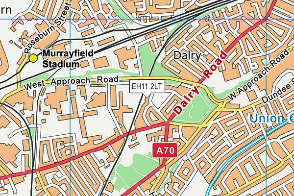 EH11 2LT map - OS VectorMap District (Ordnance Survey)