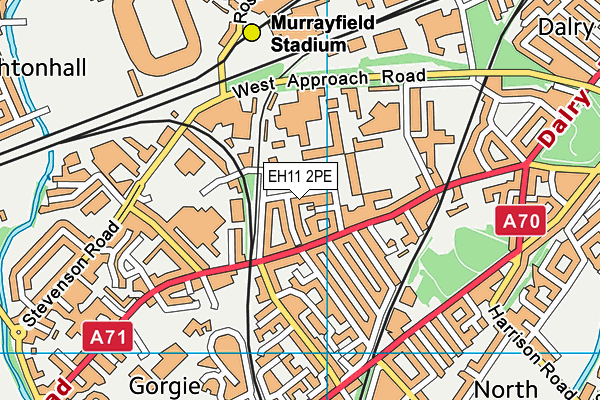 EH11 2PE map - OS VectorMap District (Ordnance Survey)