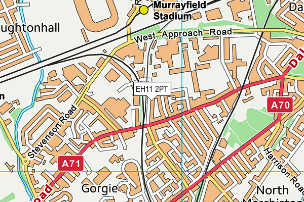 EH11 2PT map - OS VectorMap District (Ordnance Survey)