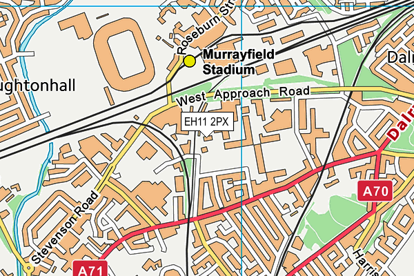 EH11 2PX map - OS VectorMap District (Ordnance Survey)