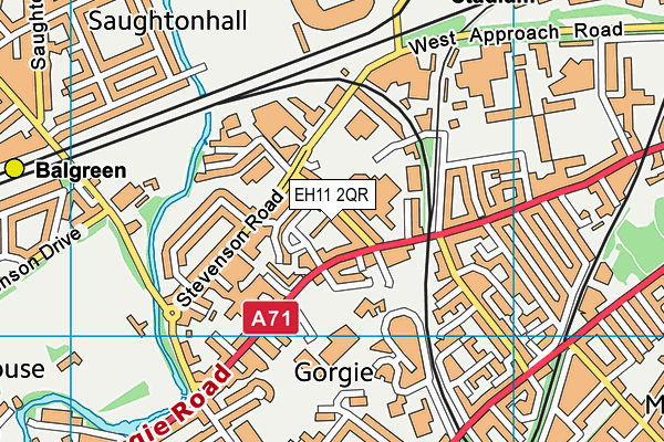 EH11 2QR map - OS VectorMap District (Ordnance Survey)