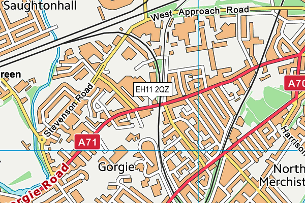 EH11 2QZ map - OS VectorMap District (Ordnance Survey)