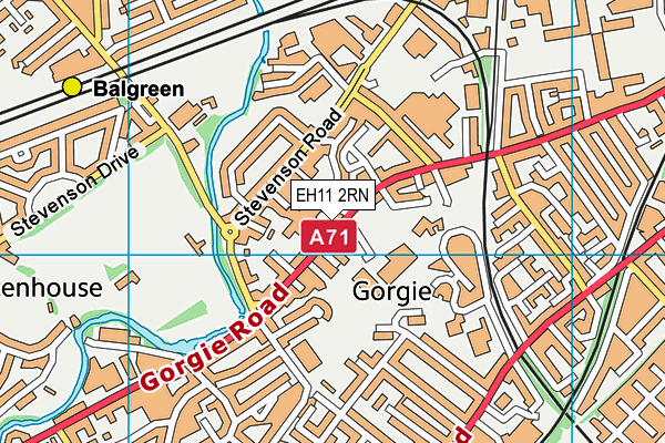 EH11 2RN map - OS VectorMap District (Ordnance Survey)