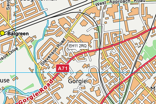 EH11 2RQ map - OS VectorMap District (Ordnance Survey)