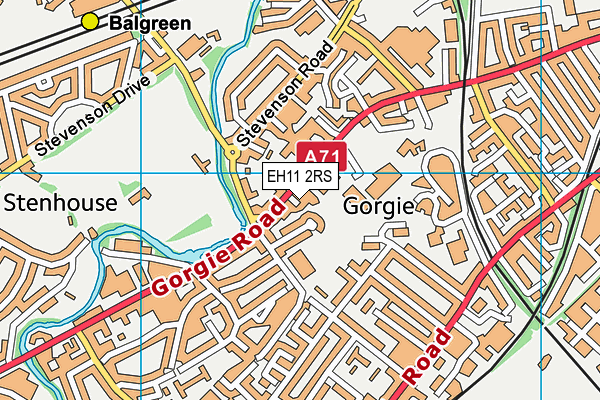 EH11 2RS map - OS VectorMap District (Ordnance Survey)