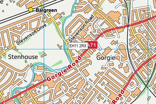 EH11 2RX map - OS VectorMap District (Ordnance Survey)