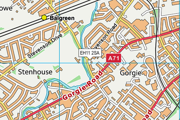 EH11 2SA map - OS VectorMap District (Ordnance Survey)