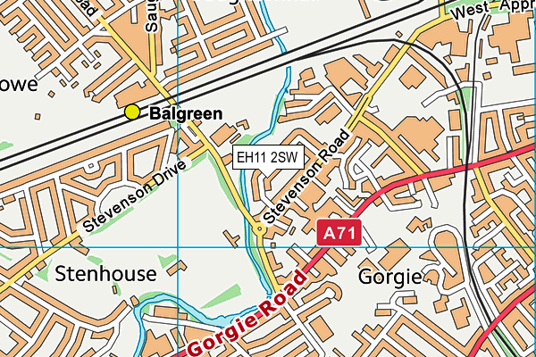 EH11 2SW map - OS VectorMap District (Ordnance Survey)