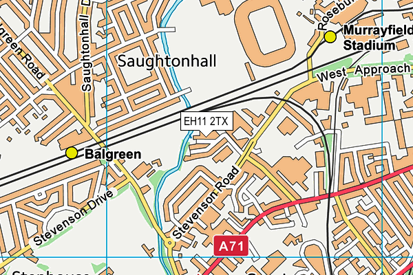 EH11 2TX map - OS VectorMap District (Ordnance Survey)