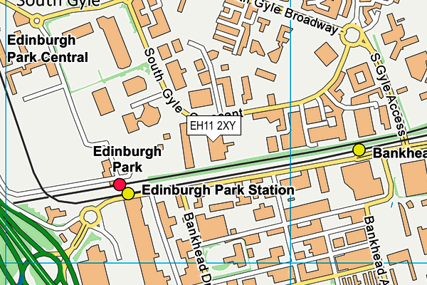 EH11 2XY map - OS VectorMap District (Ordnance Survey)