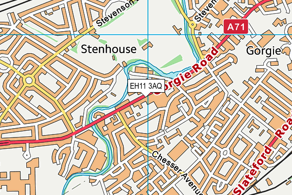 EH11 3AQ map - OS VectorMap District (Ordnance Survey)