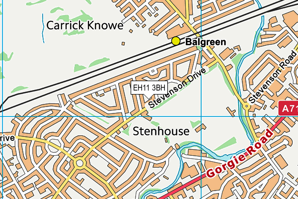 EH11 3BH map - OS VectorMap District (Ordnance Survey)