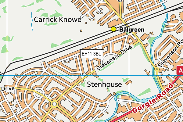 EH11 3BL map - OS VectorMap District (Ordnance Survey)