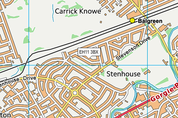 EH11 3BX map - OS VectorMap District (Ordnance Survey)