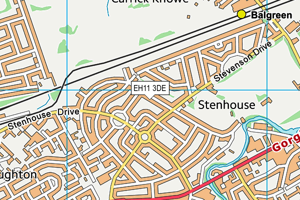 EH11 3DE map - OS VectorMap District (Ordnance Survey)
