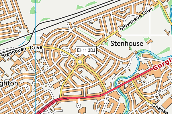 EH11 3DJ map - OS VectorMap District (Ordnance Survey)