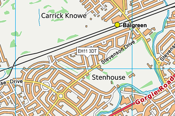 EH11 3DT map - OS VectorMap District (Ordnance Survey)