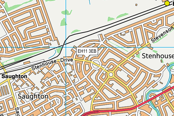 EH11 3EB map - OS VectorMap District (Ordnance Survey)