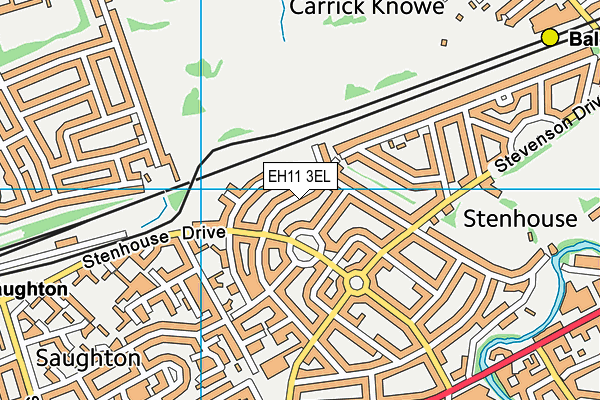 EH11 3EL map - OS VectorMap District (Ordnance Survey)