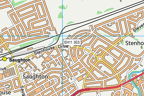 EH11 3ES map - OS VectorMap District (Ordnance Survey)