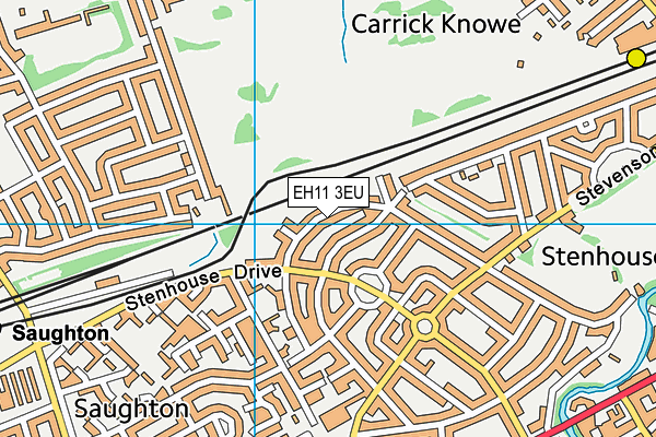 EH11 3EU map - OS VectorMap District (Ordnance Survey)