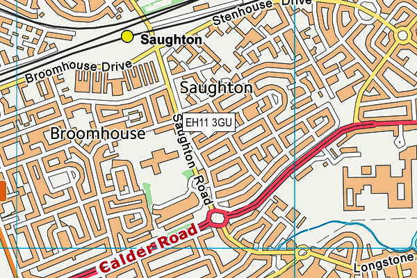 EH11 3GU map - OS VectorMap District (Ordnance Survey)