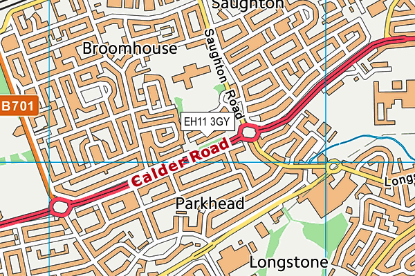 EH11 3GY map - OS VectorMap District (Ordnance Survey)
